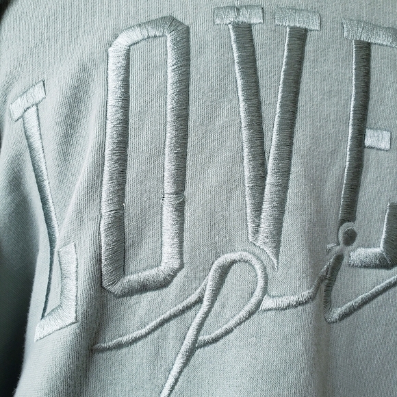 VS PINK Varsity Half Zip Oversized Embroidered Logo Spell Out Wide Collar Size M - Picture 13 of 16